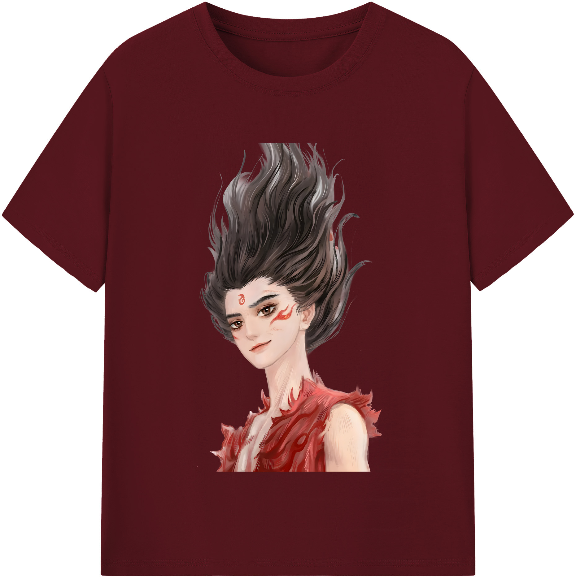 （画像用） Ne Zha 2 ナタ 魔童の大暴れ 綿100％半袖Tシャツ（フロントプリント）